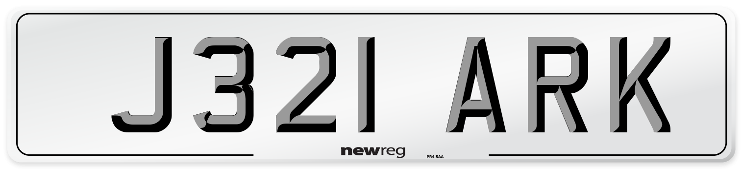 J321 ARK Number Plate from New Reg